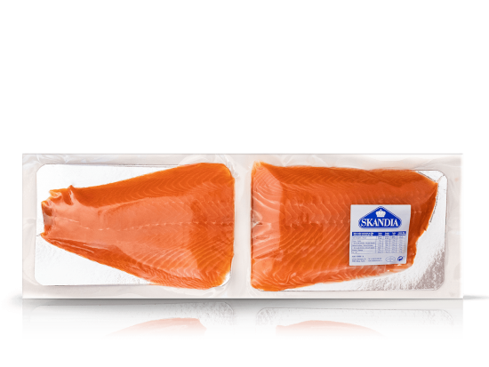 Salmon noruego ahumado loncheado bolsa doble Peso variable