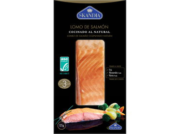 Lomo salmon cocinado al natural