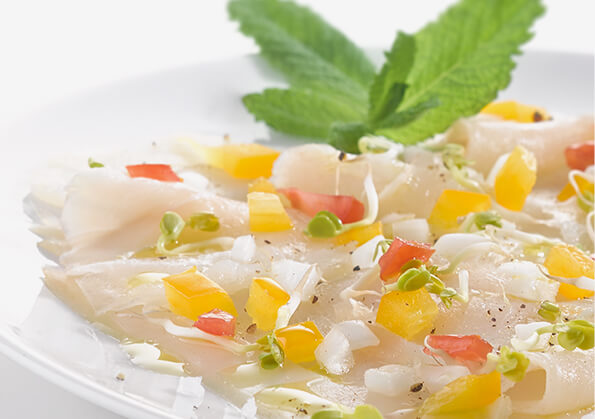 Fresh Cod Carpaccio Salad