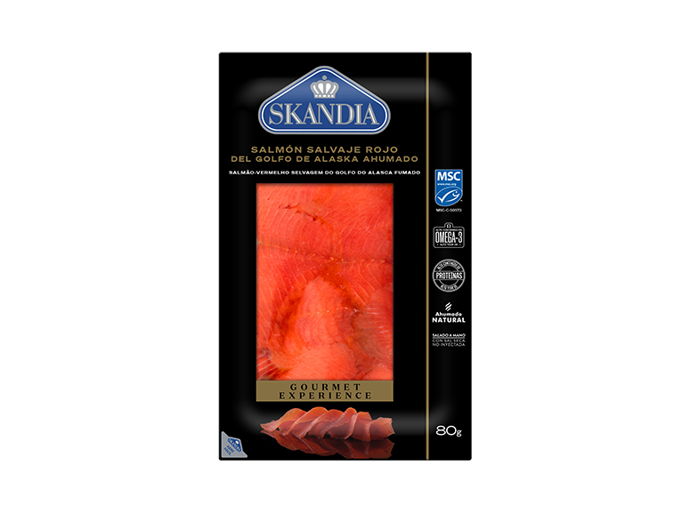 Salmón Salvaje Rojo Ahumado MSC 80g
