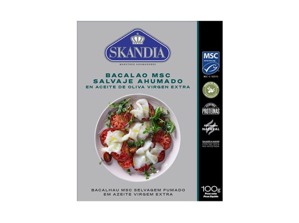 Bacalao Salvaje Ahumado MSC en aceite de oliva virgen extra 80g/100g